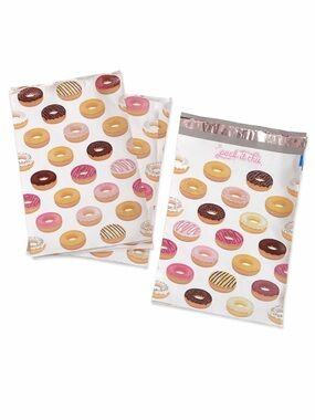 Donut Print Poly Mailer Bags - Set of 20